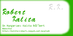 robert kalita business card